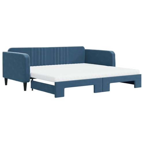 Willood 2 in 1 Tagesbetten Gästebetten Bettgestelle Schlafsofas für Jugendliche Schlafsofas aus Samt Blau 100 x 200 cm Willood 2 in 1 Tagesbetten Gästebetten Bettgestelle Schlafsofas für Jugendliche Schlafsofas aus Samt Blau 100 x 200 cm von Willood
