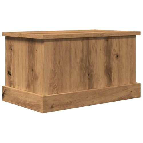 Willood Truhe Aufbewahrungsbox mit Deckel, Auflagenbox Kiste mit Stauraum, Kissenbox Werkzeugkasten Spielzeugtruhe Artisan-Eiche 30x50x28 cm Holzwerkstoff von Willood