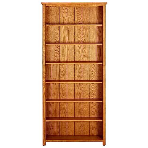 Willood Vitrine, Bücherregal mit 8 Fächern, Eiche massiv, Aufbewahrungsschrank, dünner Schrank,90 x 22.5 x 200 cm Willood Vitrine, Bücherregal mit 8 Fächern, Eiche massiv, Aufbewahrungsschrank, dünner Schrank,90 x 22.5 x 200 cm von Willood