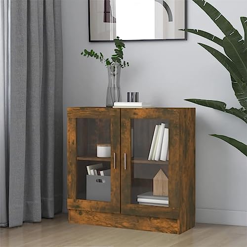 Willood Vitrinenschrank Bücherschrank Aktenschrank Büroschrank Vitrine Schrank Bücherregal Sideboard Räuchereiche 82,5x30,5x80 cm Holzwerkstoff Willood Vitrinenschrank Bücherschrank Aktenschrank Büroschrank Vitrine Schrank Bücherregal Sideboard Räuchereiche 82,5x30,5x80 cm Holzwerkstoff von Willood