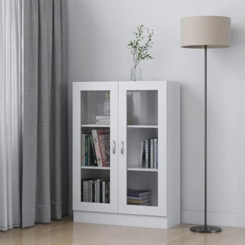 Willood Vitrinenschrank Bücherschrank Aktenschrank Büroschrank Vitrine Schrank Bücherregal Sideboard Weiß 82,5x30,5x115 cm Holzwerkstoff Willood Vitrinenschrank Bücherschrank Aktenschrank Büroschrank Vitrine Schrank Bücherregal Sideboard Weiß 82,5x30,5x115 cm Holzwerkstoff von Willood