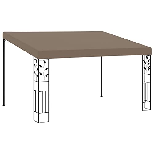 Willood Wand-Pavillon Anbaupavillon Sonnenschutz Pergola Gartenpavillon Terrassendach Überdachung Gartenzelt Partyzelt 4x3x2,5 m Taupe von Willood