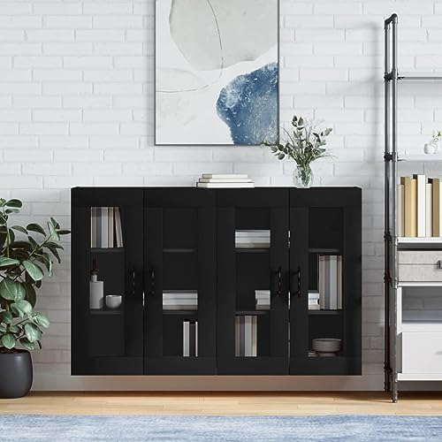 Willood Wandschränke 2 STK. Schwarz Holzwerkstoff Schwarze Röhre Ablageschrank Willood Wandschränke 2 STK. Schwarz Holzwerkstoff Schwarze Röhre Ablageschrank von Willood