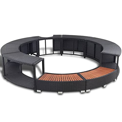 Willood Whirlpool-Umrandung Round Schwarz Poly-Rattan Willood Whirlpool-Umrandung Round Schwarz Poly-Rattan von Willood