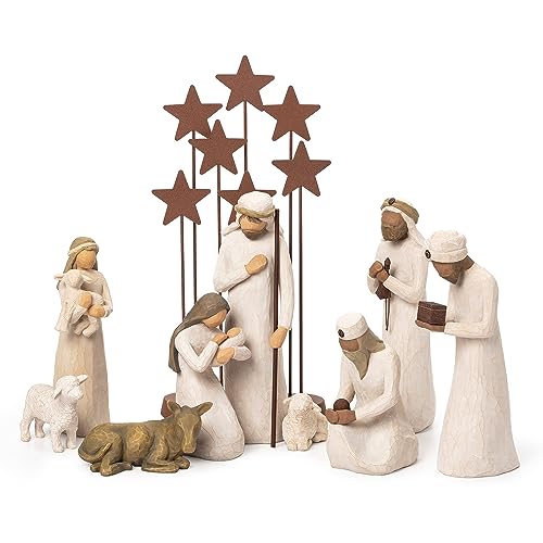 Willow Tree Krippenfiguren Starterfiguren mit den DREI Weisen Plus Metallsternen, 10-teiliges Set Willow Tree Krippenfiguren Starterfiguren mit den DREI Weisen Plus Metallsternen, 10-teiliges Set von Willow Tree