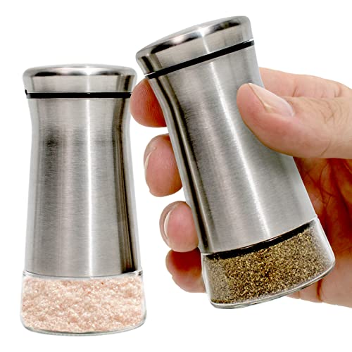 Willow & Everett Salz und Pfefferstreuer Set - 2er Pack Gewürzstreuer aus Glas und Edelstahl mit Dosierhilfe im Deckel - Je 120 ml - Zeitlos & Elegant Willow & Everett Salz und Pfefferstreuer Set - 2er Pack Gewürzstreuer aus Glas und Edelstahl mit Dosierhilfe im Deckel - Je 120 ml - Zeitlos & Elegant von Willow & Everett