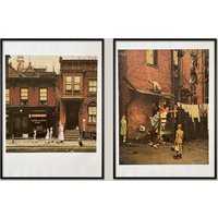 Set Von 2 Original Vintage Kunstdrucke 1977 11 "x 15" Familienleben Stadt Leben Spielzeit Norman Rockwell American Life Gallery Wand-Dekor von WillowAntiqueArts