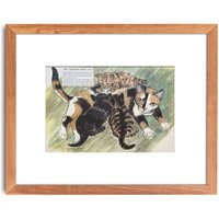 Vintage Original 1950Er Jahre Schildkröte-Shell Katze Kunstdruck Von Gladys Emerson Cook, Süße Kunst Wand Dekor Kunstgalerie 12 "x 18" von WillowAntiqueArts