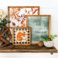 Herbst Dekoschild, Herbstlaub, Geschenke Für Den Herbst, Inspirierende Zitate von WillowBeeSigns