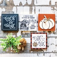 Herbst Mini Schilder, Tiered Tablett Zeichen, Holz Party Geschenk Ideen, Tablett, Zeichen von WillowBeeSigns