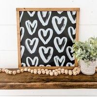 Valentinstag, Holzschild, Valentinstag-Herzschild, Valentinstag-Schild, Valentinstag-Wohndekoration, Handgefertigtes Kinderzimmer-Dekoration von WillowBeeSigns