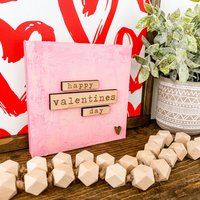 Valentinstag Mini Schild, Tiered Tablett Zeichen, Holzschild, Ideen, Geschenkideen, Schild von WillowBeeSigns