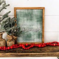 Weihnachtsschild, Weihnachtsschild Aus Holz, Weihnachtsdeko, Bauernhaus-Weihnachtsdeko, Frohes Kleines Vintage von WillowBeeSigns
