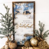 Winter Schild, Weihnachten Holzschild, Wunderland, Weihnachtsdeko, Bauernhaus Wohnkultur, Holzschild von WillowBeeSigns