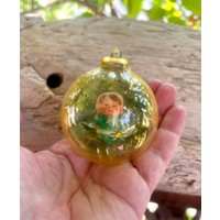 Vintage Jewelbrite Elfe Pixie Weihnachtsverzierung 1960 1970 Mcm Reflektor Diorama Retro Kitsch Girl Elf St Patrick's Day Decor von WillowBloom