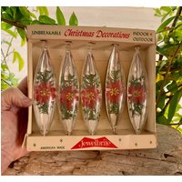 Vintage Jewelbrite Weihnachtsstern Ornament Mcm 1960 1970 Kunststoff Diorama Reflektor Teardrop Torpedo Eiszapfen Retro Kitsch Decor Set 5 von WillowBloom