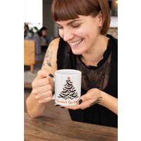 Gothic Fledermaus Weihnachtsbaum Tasse - Fledermäuse Und Totenköpfe Merry Creepmas Home Decor Gothmas Kaffeetasse Hail Santa Alternative von WillowMoonApparel