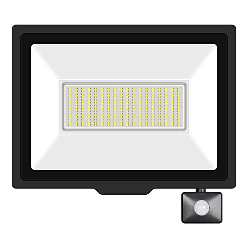 Willpower 200W 20000LM LED Strahler Außen mit Bewegungsmelder LED Scheinwerfer 6000K Kaltweiß IP66 Wasserdicht LED Außenstrahler Fluter Flutlicht für Garage Flur Garten Innenhöfe Hotel Sportplatz von Willpower