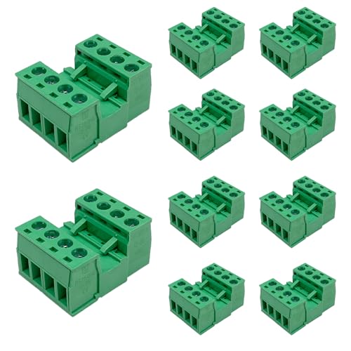 Willwewon 10 Set 4 Pin 2EDGRK 5.08mm Pitch Pluggable PCB Schraube Klemmensteckverbinder für Socket Panel Mount Willwewon 10 Set 4 Pin 2EDGRK 5.08mm Pitch Pluggable PCB Schraube Klemmensteckverbinder für Socket Panel Mount von Willwewon