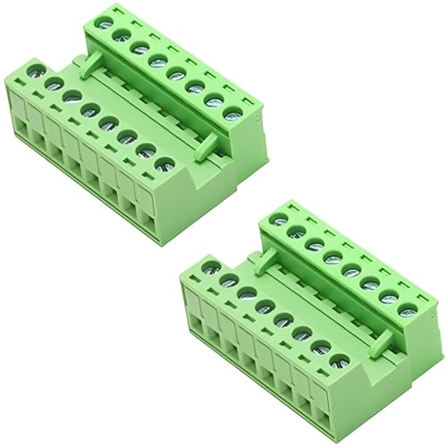 Willwewon 2Sets 8-Pin 15EDGRK 3.81mm/0.15in Neigung PCB Mount Schraube Steckbare Klemmenblock Stecker für 28-16AWG von Willwewon