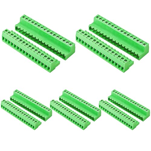 Willwewon 5 Set 16 Pin 2EDGRK 5.08mm Pitch Pluggable PCB Schraube Klemmensteckverbinder für Socket Panel Mount Willwewon 5 Set 16 Pin 2EDGRK 5.08mm Pitch Pluggable PCB Schraube Klemmensteckverbinder für Socket Panel Mount von Willwewon