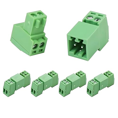 Willwewon 5Set 2P 2EDGRK 2.54mm schweißfreie Kabelklemme, Steckbarer Schnell männlicher und weiblicher Stecker für 26-18AWG (5Set 2P) von Willwewon