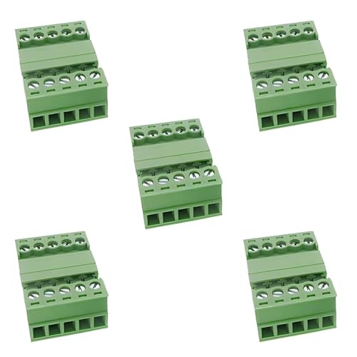 Willwewon 5Sets 5-Pin 15EDGRK 3.81mm/0.15in Neigung PCB Mount Schraube Steckbare Klemmenblock Stecker für 28-16AWG von Willwewon