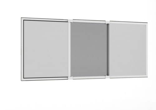 Alu-Schiebefenster "Comfy Slide" - vormontierter Insektenschutz - Fliegengitter 100x75 cm in Anthrazit, Weiß von Willy's Fachmarkt
