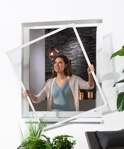 Auf Maß angefertigter Insektenschutzfenster "Master Slim 3.0" in Weiß von Willy's Fachmarkt
