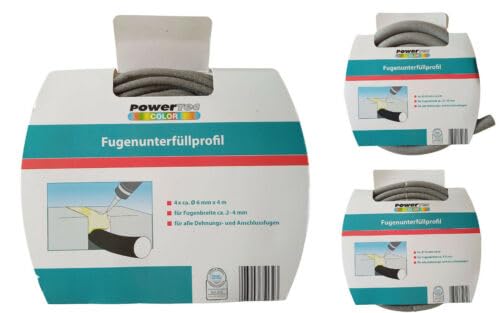 Fugenfüllprofil 3er / 16er / 18er Set - Dichtstoff/Fugenmasse/Hinterfüllmaterial in diversen Größen von Willy's Fachmarkt