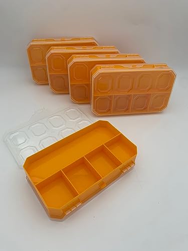 Sortimentskasten "Twin10" 5er Set - doppelseitiger Organizer - Kleinteilemagazin 213x125x50 mm in Gelb von Willy's Fachmarkt