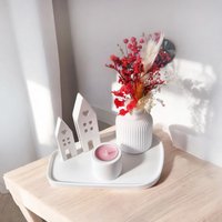 Deko Set Home Time | Vase Teelichthalter Einzugsgeschenk Design Geschenkset Raysin von WilmaSchmucksein