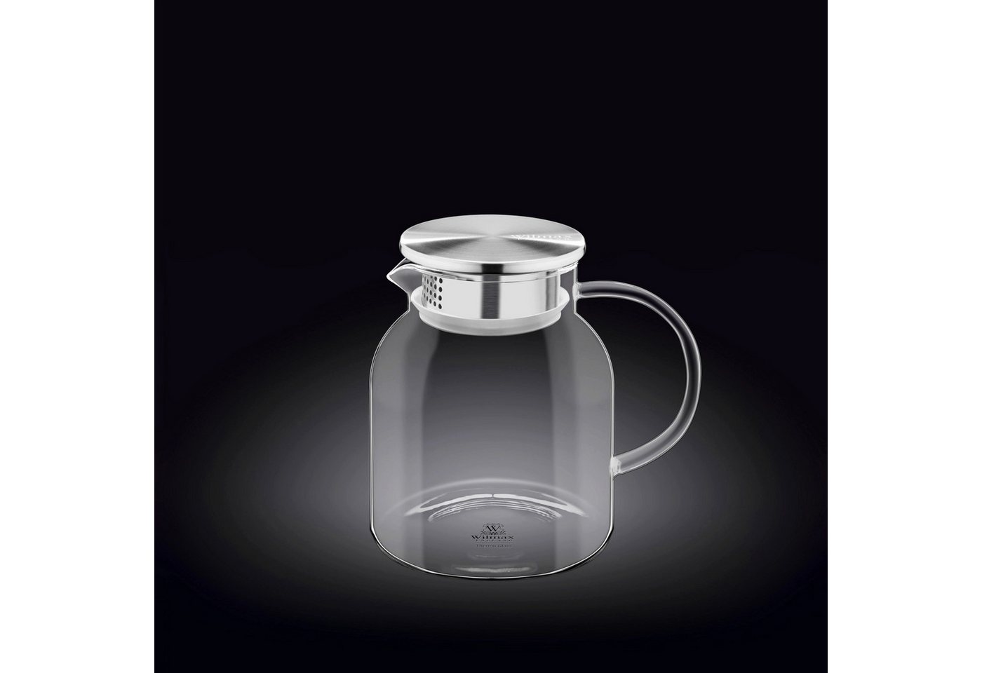 Wilmax England - Deutschland Geschirr-Set Wilmax Borosilikat Glas Karaffe mit Edelstahl-Deckel 1000 ml Wilmax England - Deutschland Geschirr-Set Wilmax Borosilikat Glas Karaffe mit Edelstahl-Deckel 1000 ml von Wilmax England - Deutschland