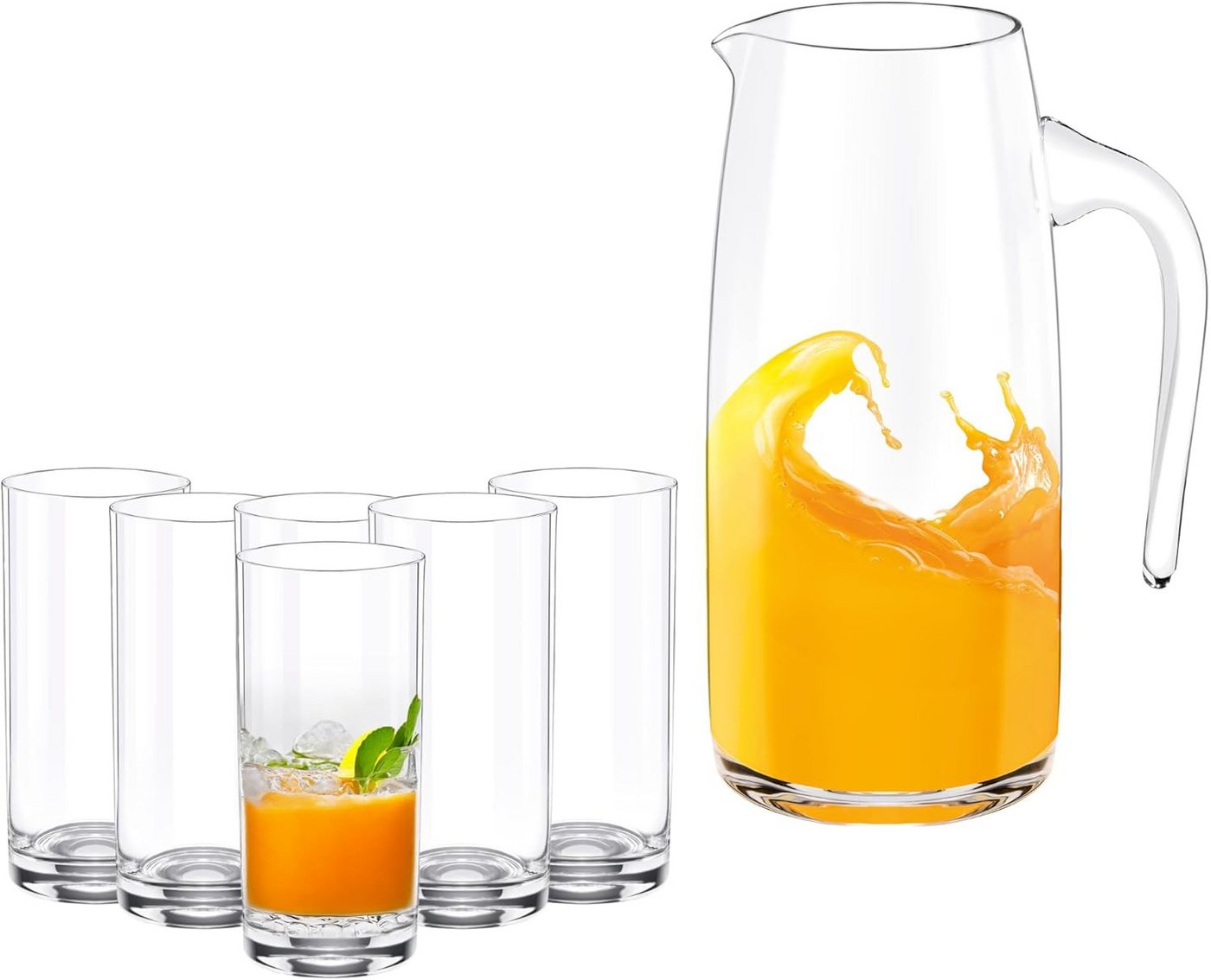 Wilmax England - Deutschland Geschirr-Set Wilmax Gläser- & Karaffen-Set, 6 Drinkgläser & 1 Karaffe Wilmax England - Deutschland Geschirr-Set Wilmax Gläser- & Karaffen-Set, 6 Drinkgläser & 1 Karaffe von Wilmax England - Deutschland