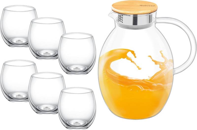 Wilmax England - Deutschland Geschirr-Set Wilmax Gläser- & Karaffen-Set, 6 Gläser & 1 Karaffe Wilmax England - Deutschland Geschirr-Set Wilmax Gläser- & Karaffen-Set, 6 Gläser & 1 Karaffe von Wilmax England - Deutschland
