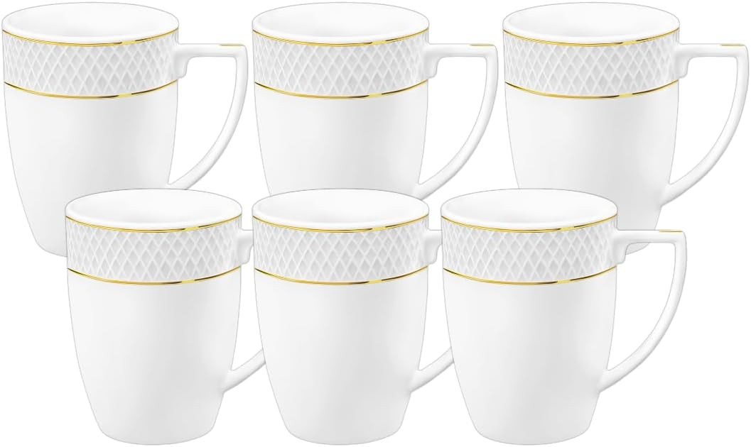 Wilmax England - Deutschland Geschirr-Set Wilmax Porzellantasse mit Goldlinien, 320 ml, 6er Set Wilmax England - Deutschland Geschirr-Set Wilmax Porzellantasse mit Goldlinien, 320 ml, 6er Set von Wilmax England - Deutschland