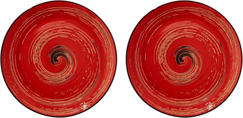 Wilmax England - Deutschland Geschirr-Set Wilmax SPIRAL Runder Teller 25 cm rot kratzfest von Wilmax England - Deutschland