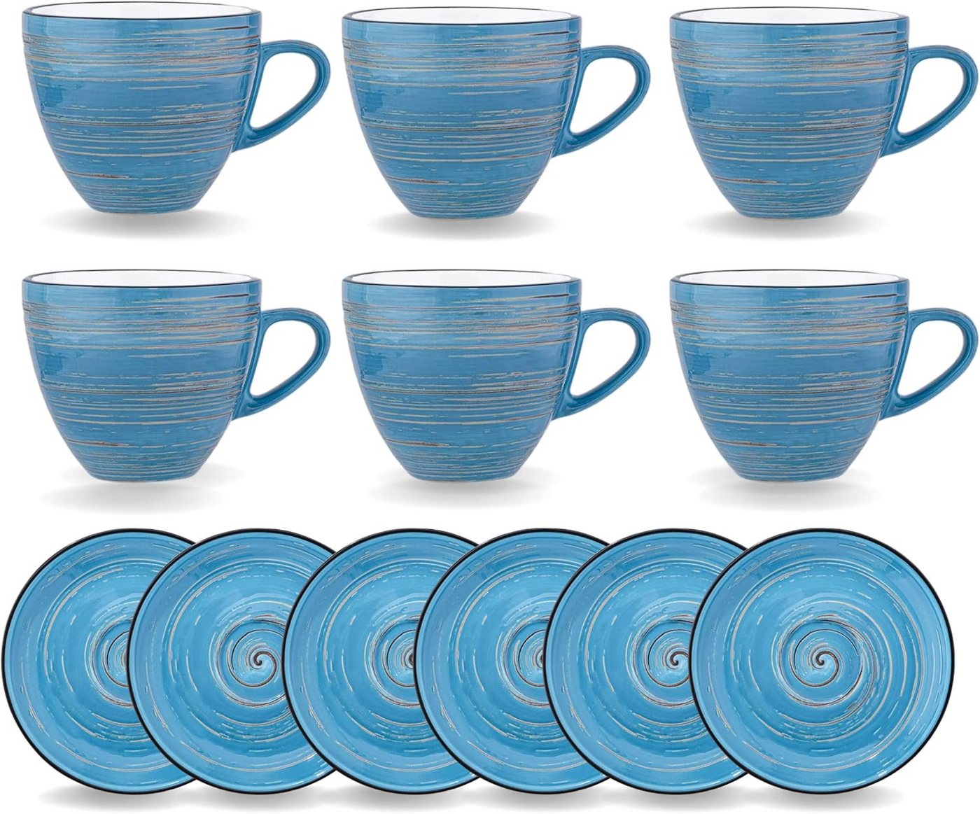 Wilmax England - Deutschland Geschirr-Set Wilmax SPIRAL Tassenset mit Untertassen, 6-teilig, 190 ml, Porzellan Wilmax England - Deutschland Geschirr-Set Wilmax SPIRAL Tassenset mit Untertassen, 6-teilig, 190 ml, Porzellan von Wilmax England - Deutschland