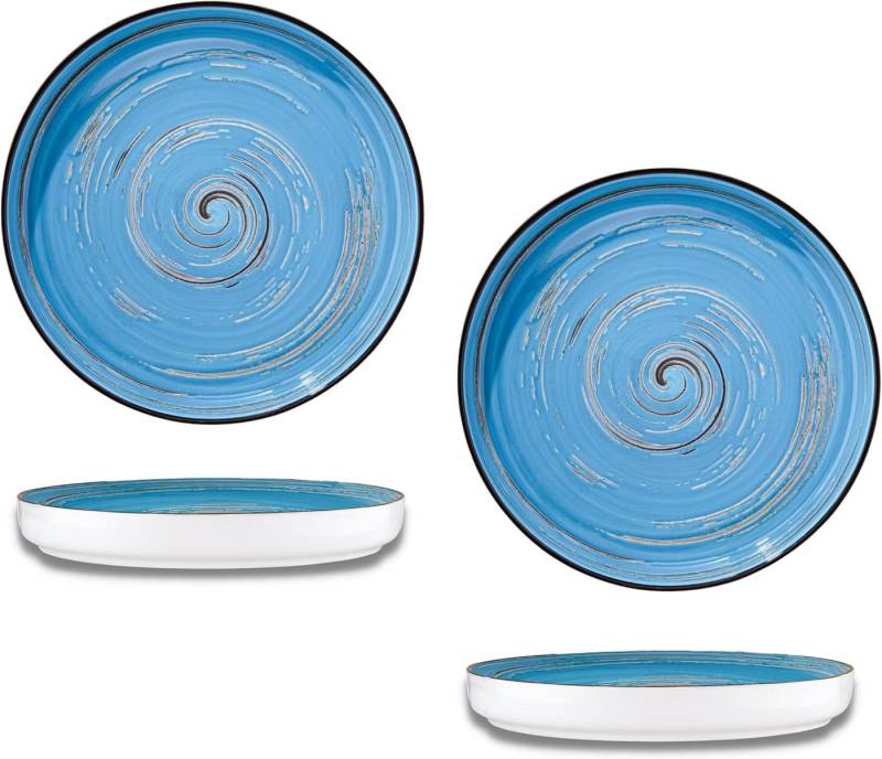 Wilmax England - Deutschland Geschirr-Set Wilmax Spiral Teller 2er-Set 23 cm Blau von Wilmax England - Deutschland