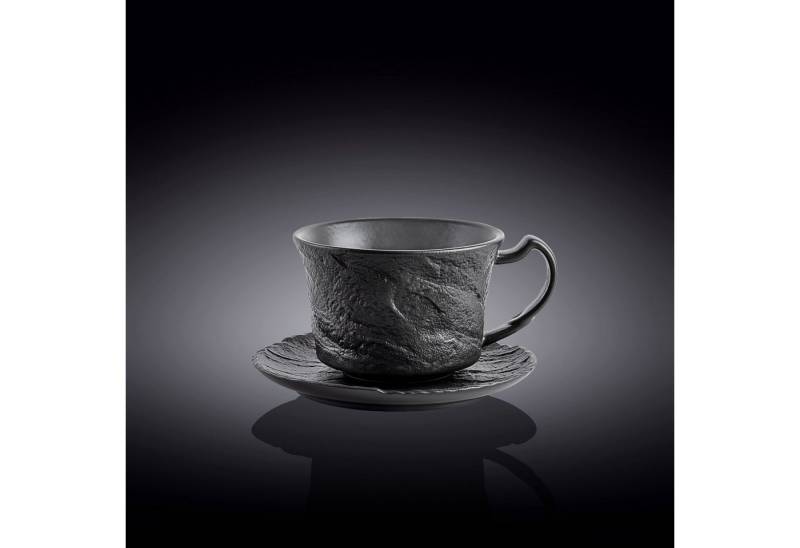 Wilmax England - Deutschland Geschirr-Set Wilmax Teetasse & Untertasse, 250 ml, Schwarz von Wilmax England - Deutschland