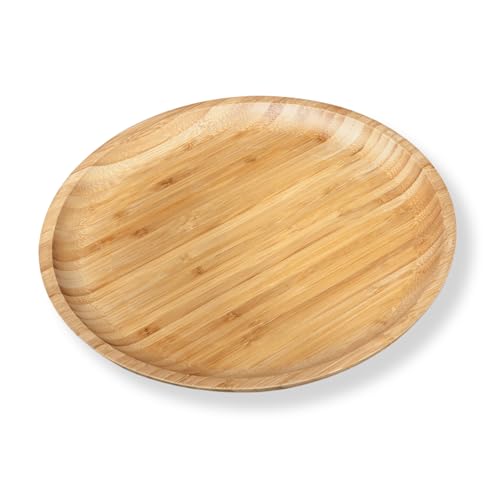 WILMAX | TELLER 15 CM | Bambus-Teller | Holzteller | Kuchenteller | Servierplatte | Geteilter Teller | Tafelgeschirr | Speiseteller | Teller zum Essen von Wilmax England