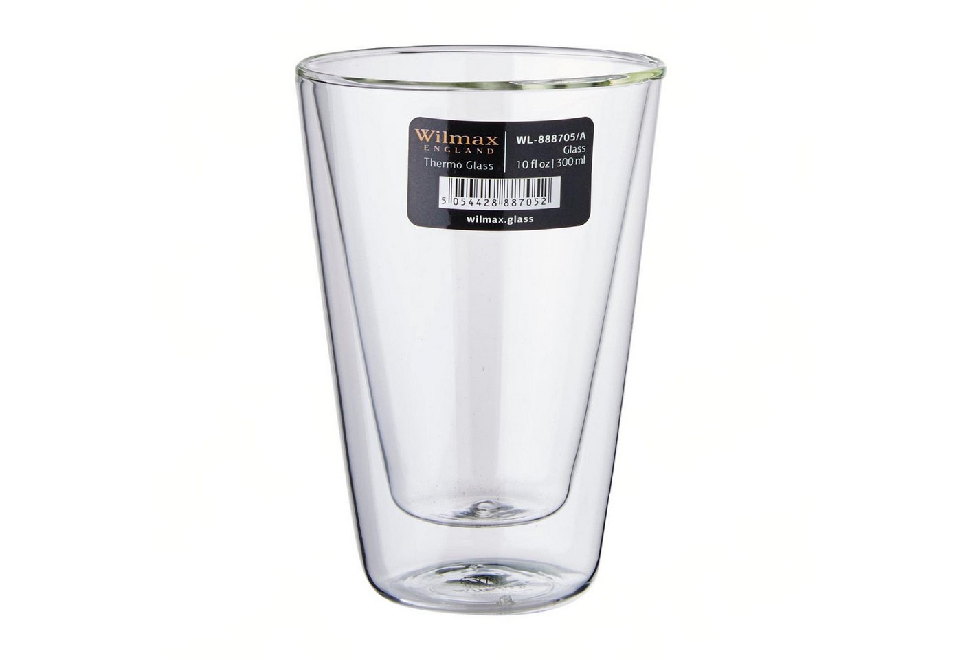 Wilmax England Thermoglas, Doppelwandiges Glas, Ideal für Kaffee oder Tee, 300 ml, hitzebeständig von Wilmax England