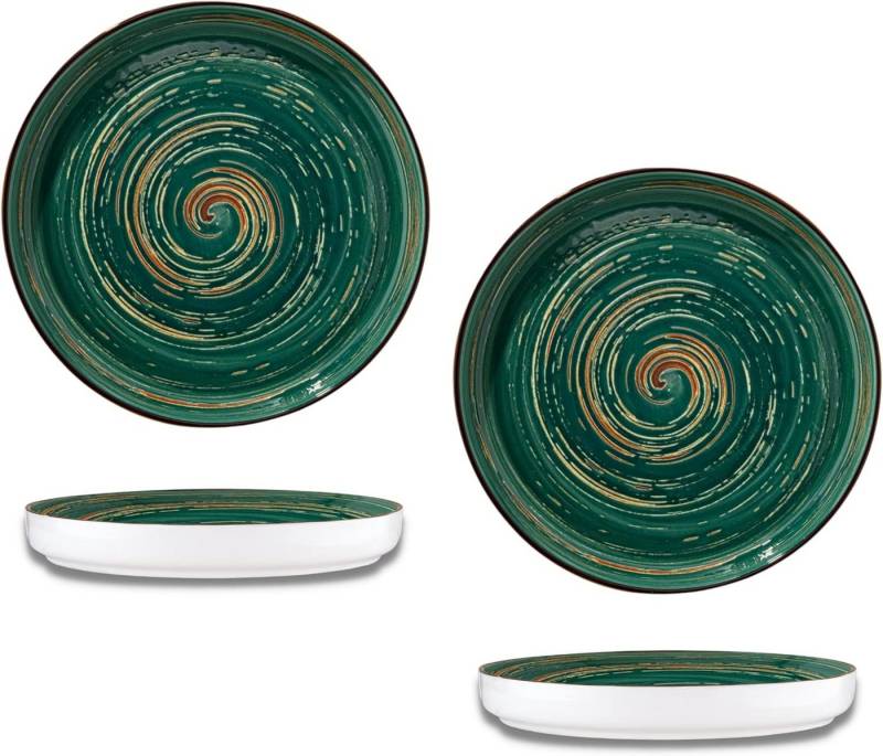Wilmax England Geschirr-Set, Gourmetteller SPIRAL 2er-Set – 23 cm – Modernes Design von Wilmax England