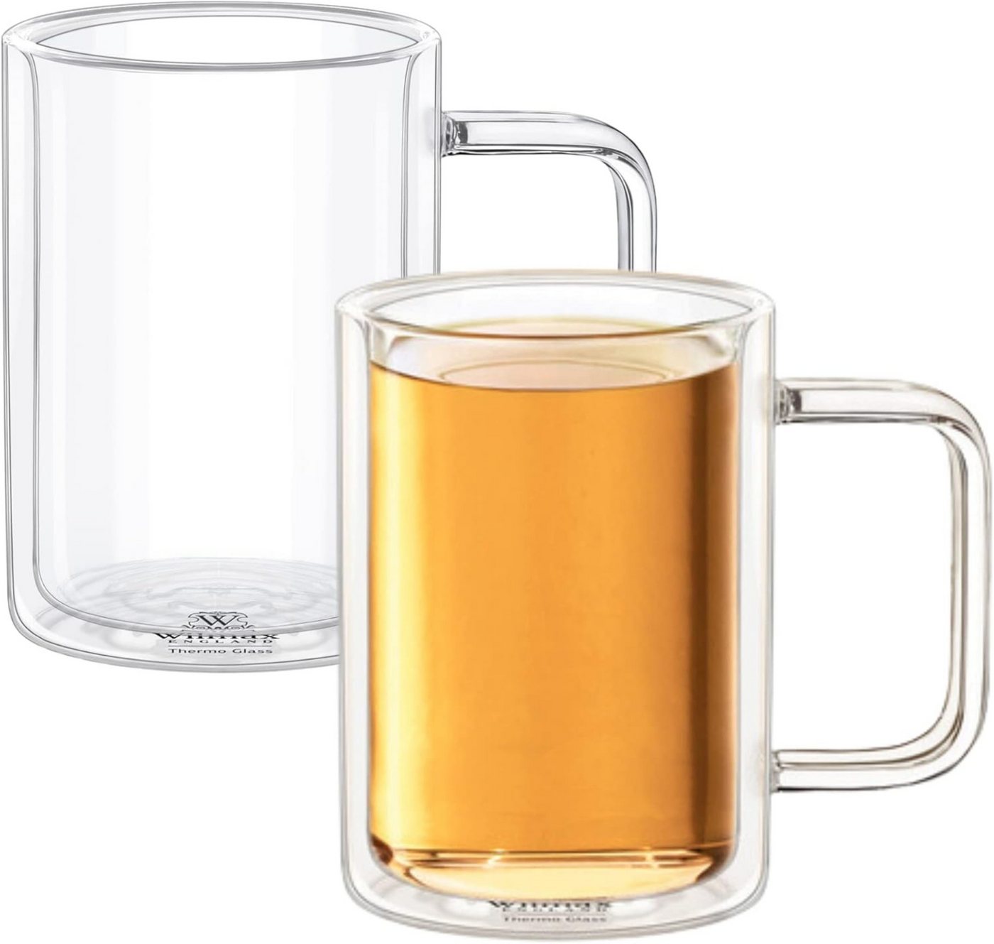 Wilmax England Teeglas, Doppelwandige Thermogläser - 2er-Set - 400 ml - Kaffeegläser Wilmax England Teeglas, Doppelwandige Thermogläser - 2er-Set - 400 ml - Kaffeegläser von Wilmax England