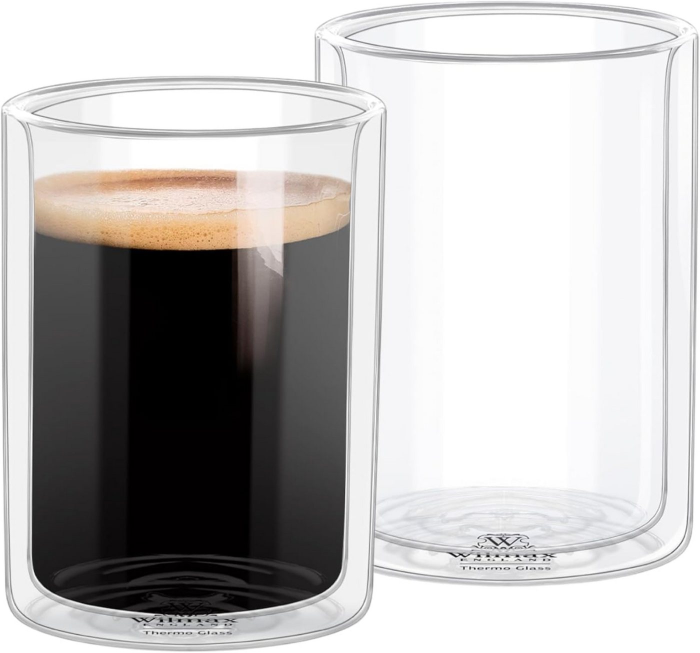 Wilmax England Teeglas, Doppelwandige Thermogläser - 2er-Set - 400 ml - Spülmaschinenfest von Wilmax England