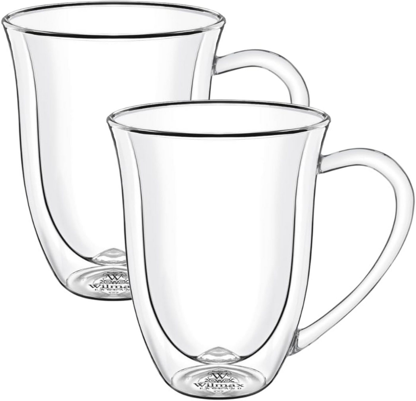 Wilmax England Teeglas, Thermogläser mit Henkel - 2er-Set - 400 ml - Doppelwandig Wilmax England Teeglas, Thermogläser mit Henkel - 2er-Set - 400 ml - Doppelwandig von Wilmax England