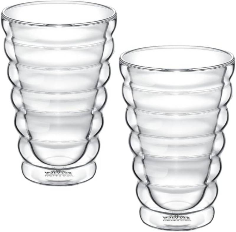 Wilmax England Thermobecher, Thermogläser Bubble - 250 ml - 2er-Set Doppelwandige Gläser von Wilmax England