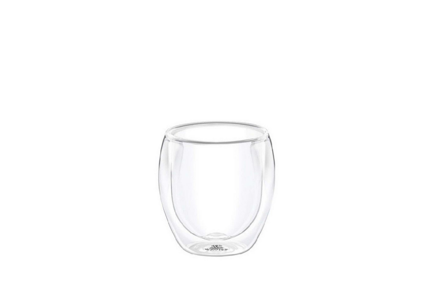Wilmax England Thermoglas, 6 Stück doppelwandige Gläser, Hitzebeständig für Kaffee und Tee 100 ml von Wilmax England