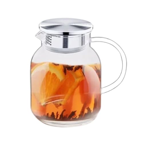 Wilmax | Glaskaraffe mit Deckel aus Edelstahl | 1000ml | Karaffe für Heiß- oder Kaltgetränke | Wasserkaraffe aus Borosilikatglas | Glaskrug für Tee, Saft, Milch | Glaskanne | Wasserkrug Wilmax | Glaskaraffe mit Deckel aus Edelstahl | 1000ml | Karaffe für Heiß- oder Kaltgetränke | Wasserkaraffe aus Borosilikatglas | Glaskrug für Tee, Saft, Milch | Glaskanne | Wasserkrug von Wilmax England