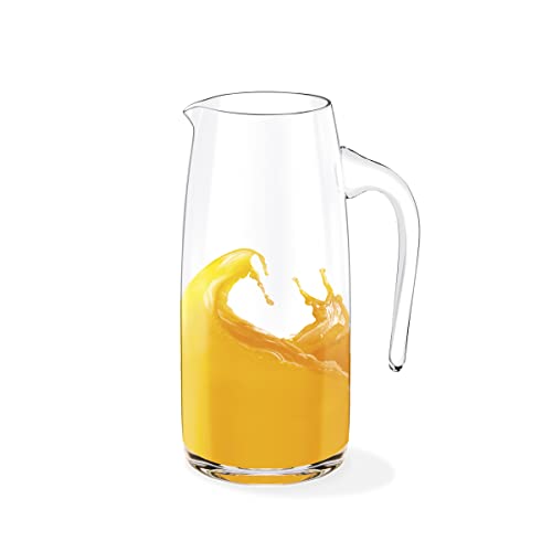 Wilmax Glaskrug 1000 ml | Wasserkrug | Glas-karaffe | Wasserkanne | Glaskaraffe | Weinkaraffe | Glaskanne | WasserKaraffe | Teekanne | Geschenkbox | Transparent | 1 Stück | von Wilmax England